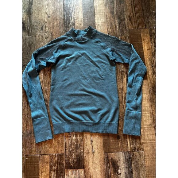 Lululemon Keep The Heat Thermal Long Sleeve Teal Green Size 2 - Picture 1 of 4